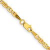Lex & Lu 14k Yellow Gold 2.75mm Tri-color Pave Chain Bracelet or Necklace- 5 - Lex & Lu