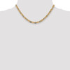 Lex & Lu 14k Yellow Gold 4.65mm Tri-color Pave Chain Bracelet or Necklace- 2 - Lex & Lu