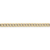 Lex & Lu 14k Yellow Gold w/Rhodium 4.3mm Semi-solid Pave Curb Chain Bracelet or Necklace- 4 - Lex & Lu