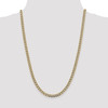 Lex & Lu 14k Yellow Gold w/Rhodium 5.2mm Semi-solid Pave Curb Chain Bracelet or Necklace- 3 - Lex & Lu