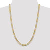 Lex & Lu 14k Yellow Gold w/Rhodium 6.75mm Semi-solid Pave Curb Chain Bracelet or Necklace- 3 - Lex & Lu