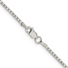 Lex & Lu Sterling Silver w/Rhodium 1.7mm D/C Box Chain Necklace- 3 - Lex & Lu