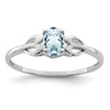 Lex & Lu Sterling Silver Aquamarine Ring LAL123654 - Lex & Lu