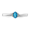 Lex & Lu Sterling Silver Blue Topaz Birthstone Ring- 5 - Lex & Lu