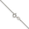 Lex & Lu Sterling Silver w/Rhodium .90mm Box Chain Necklace- 4 - Lex & Lu