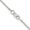 Lex & Lu Sterling Silver w/Rhodium 1.25mm Box Chain Necklace- 4 - Lex & Lu