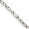 Lex & Lu Sterling Silver w/Rhodium 3.5mm Curb Chain Bracelet or Necklace- 4 - Lex & Lu