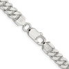 Lex & Lu Sterling Silver 7.25mm Polished Domed Curb Chain Bracelet or Necklace- 3 - Lex & Lu