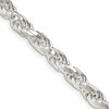 Lex & Lu Sterling Silver 5.75mm D/C Rope Chain Bracelet or Necklace - Lex & Lu