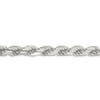 Lex & Lu Sterling Silver 10.25mm D/C Rope Chain Necklace- 2 - Lex & Lu