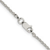 Lex & Lu Sterling Silver w/Rhodium 1.5mm D/C Spiga Chain Necklace- 3 - Lex & Lu