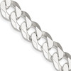 Lex & Lu Sterling Silver 10.6mm Beveled Curb Chain Bracelet or Necklace - Lex & Lu