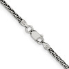 Lex & Lu Sterling Silver Solid 2.2mm Antiqued Square Spiga Chain Necklace- 4 - Lex & Lu