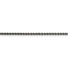 Lex & Lu Sterling Silver Ruthenium 2.3mm Rope Chain Necklace- 2 - Lex & Lu