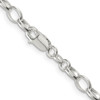 Lex & Lu Sterling Silver w/Rhodium 5mm Rolo Chain Bracelet- 3 - Lex & Lu