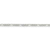 Lex & Lu Sterling Silver 3mm Pave Flat Figaro Chain Bracelet or Necklace- 2 - Lex & Lu