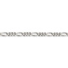 Lex & Lu Sterling Silver w/Rhodium 5.25mm Figaro Chain Bracelet or Necklace- 2 - Lex & Lu