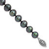 Lex & Lu Sterling Silver 8-9mm Black Egg Shape FWC Pearl Bracelet or Necklace - Lex & Lu