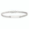 Lex & Lu Sterling Silver Polished Engravable Curb Link ID Bracelet LAL123878- 3 - Lex & Lu