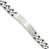 Lex & Lu Sterling Silver Engravable Antiqued Curb Link ID Bracelet LAL123888 - Lex & Lu