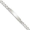 Lex & Lu Sterling Silver Polished Engravable Curb Link ID Bracelet LAL123893 - Lex & Lu