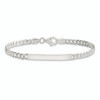 Lex & Lu Sterling Silver ID 4mm Bracelet- 3 - Lex & Lu