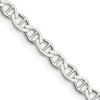 Lex & Lu Sterling Silver 4mm Flat Anchor Chain Anklet, Bracelet or Necklace - Lex & Lu