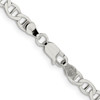 Lex & Lu Sterling Silver 4.75mm Polished Flat Anchor Chain Bracelet or Necklace- 3 - Lex & Lu