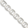 Lex & Lu Sterling Silver 9.95mm Polished Flat Anchor Chain Bracelet or Necklace - Lex & Lu