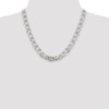Lex & Lu Sterling Silver 9.95mm Polished Flat Anchor Chain Bracelet or Necklace- 5 - Lex & Lu