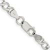 Lex & Lu Sterling Silver 5.3mm Polished Flat Curb Chain Bracelet or Necklace- 3 - Lex & Lu