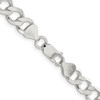 Lex & Lu Sterling Silver 8.1mm Polished Flat Curb Chain Bracelet or Necklace- 3 - Lex & Lu