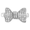 Lex & Lu Sterling Silver & CZ Brilliant Embers Bow Ring- 5 - Lex & Lu