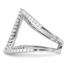 Lex & Lu Sterling Silver w/Rhodium polished CZ Ring LAL124020- 3 - Lex & Lu