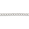 Lex & Lu Sterling Silver w/Rhodium Half round Wire Curb Chain Bracelet LAL124079- 3 - Lex & Lu