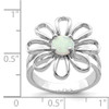 Lex & Lu Sterling Silver Opal Flower Ring- 3 - Lex & Lu