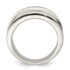 Lex & Lu Sterling Silver 15mm Tapered Ring- 2 - Lex & Lu