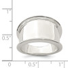 Lex & Lu Sterling Silver 15mm Tapered Ring- 3 - Lex & Lu