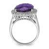 Lex & Lu Sterling Silver Purple & Clear CZ Ring LAL124136- 2 - Lex & Lu