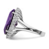 Lex & Lu Sterling Silver Purple & Clear CZ Ring LAL124136- 4 - Lex & Lu