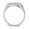 Lex & Lu Sterling Silver 17x13mm Closed Back Signet Ring- 2 - Lex & Lu