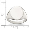 Lex & Lu Sterling Silver 17x13mm Closed Back Signet Ring- 4 - Lex & Lu