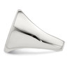 Lex & Lu Sterling Silver 18x14mm Open Back Signet Ring- 3 - Lex & Lu