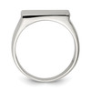 Lex & Lu Sterling Silver 19x16mm Closed Back Signet Ring- 2 - Lex & Lu