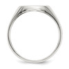 Lex & Lu Sterling Silver 15x12mm Closed Back Signet Ring- 2 - Lex & Lu