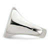 Lex & Lu Sterling Silver 12x17mm Closed Back Signet Ring- 3 - Lex & Lu