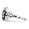 Lex & Lu Sterling Silver Black & White Diamond Ring LAL125010- 3 - Lex & Lu