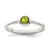 Lex & Lu Sterling Silver Lime Green Round Bezel CZ Ring - Lex & Lu