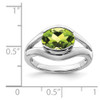 Lex & Lu Sterling Silver Peridot Ring LAL125078- 4 - Lex & Lu