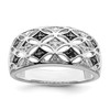 Lex & Lu Sterling Silver w/Rhodium Back & White Diamond Ring LAL125152 - Lex & Lu